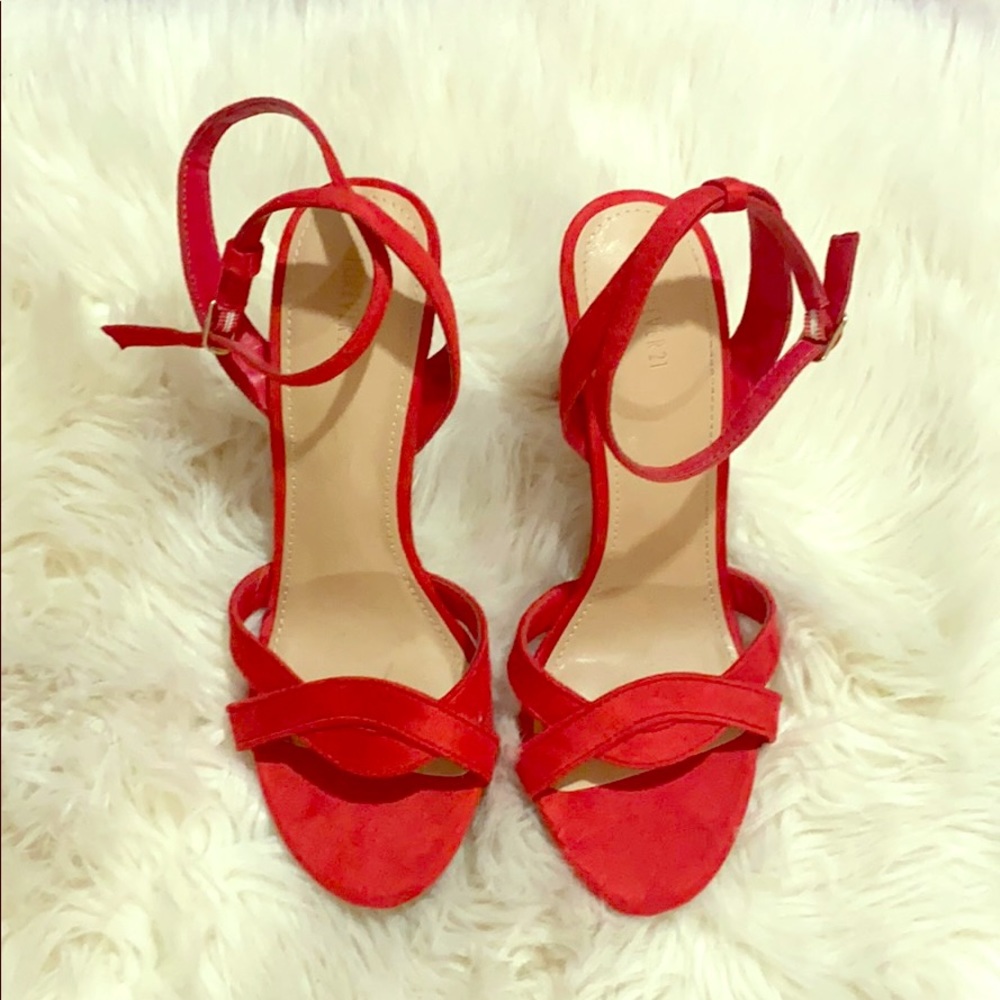 Forever 21 Red Heeled Sandals